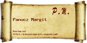 Panucz Margit névjegykártya